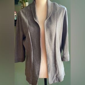 Womens open front grey cardigan, size M